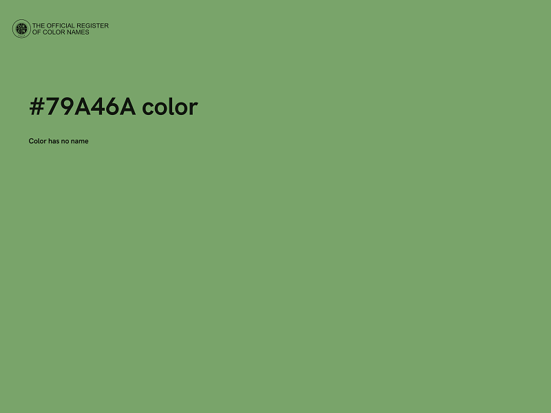 #79A46A color image