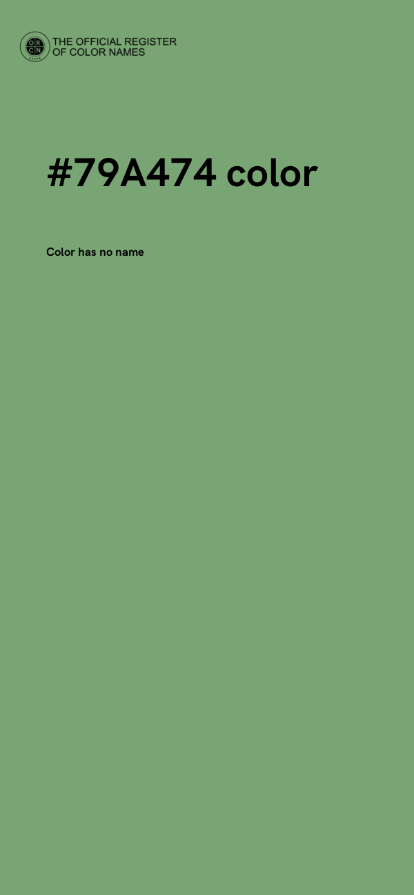 #79A474 color image