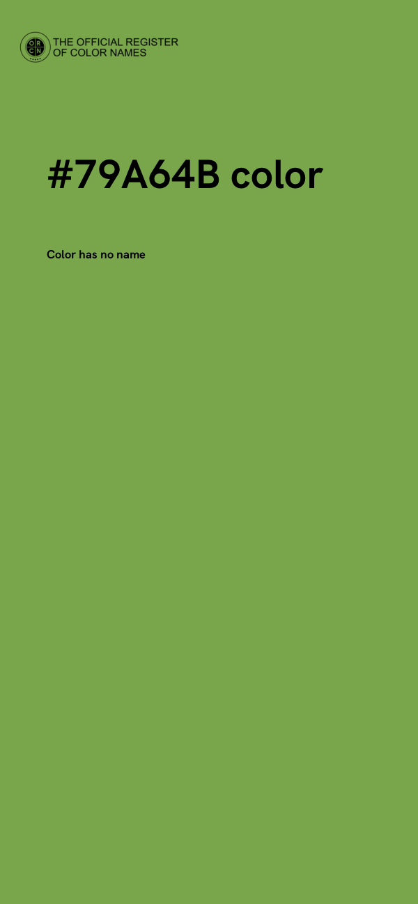 #79A64B color image