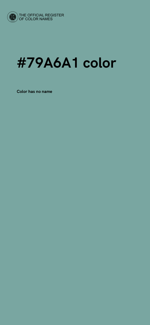 #79A6A1 color image