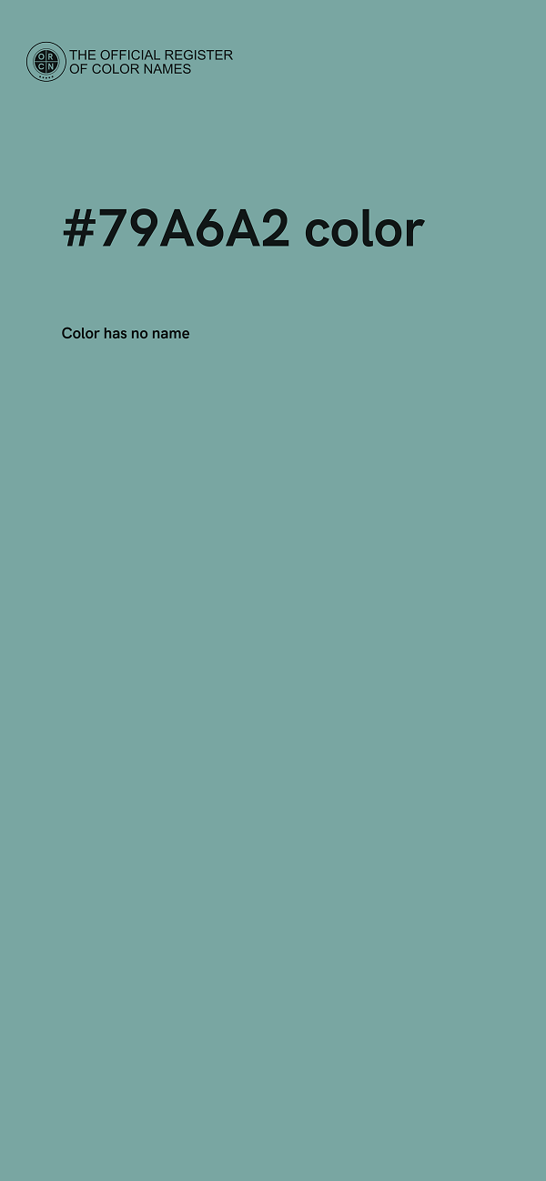 #79A6A2 color image