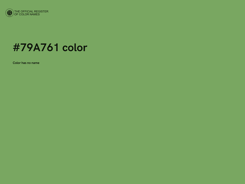 #79A761 color image