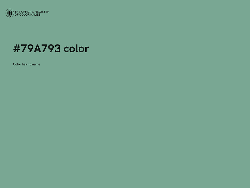 #79A793 color image