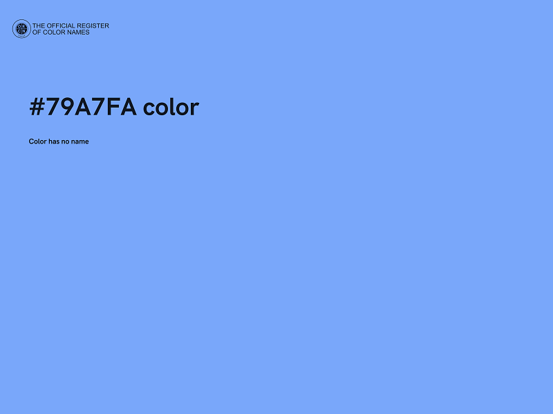 #79A7FA color image