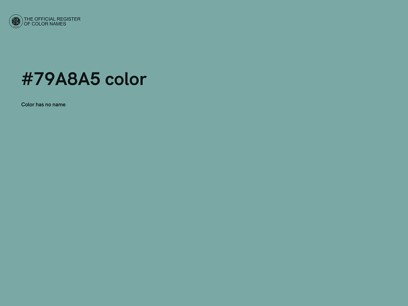 #79A8A5 color image