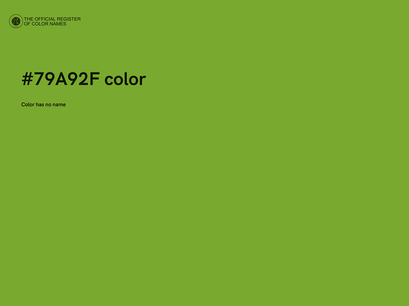 #79A92F color image