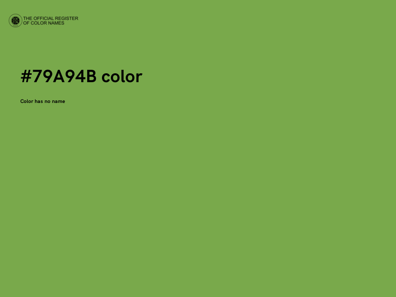 #79A94B color image