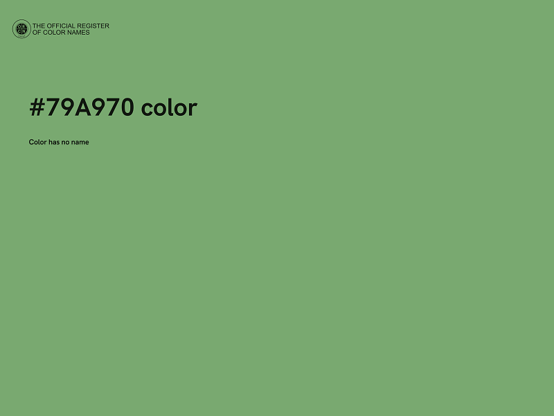 #79A970 color image
