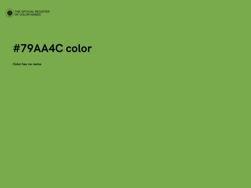 #79AA4C color image