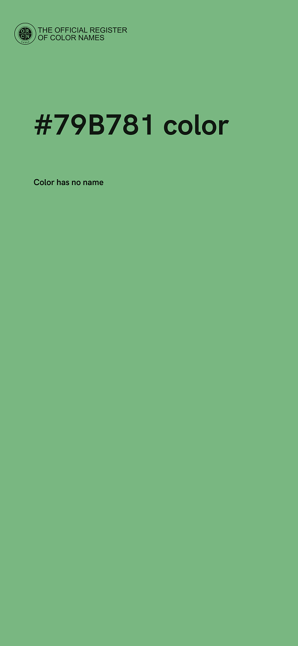 #79B781 color image