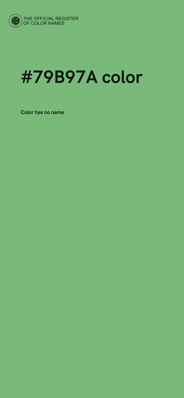 #79B97A color image