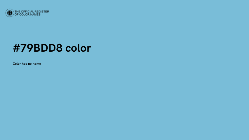 #79BDD8 color image