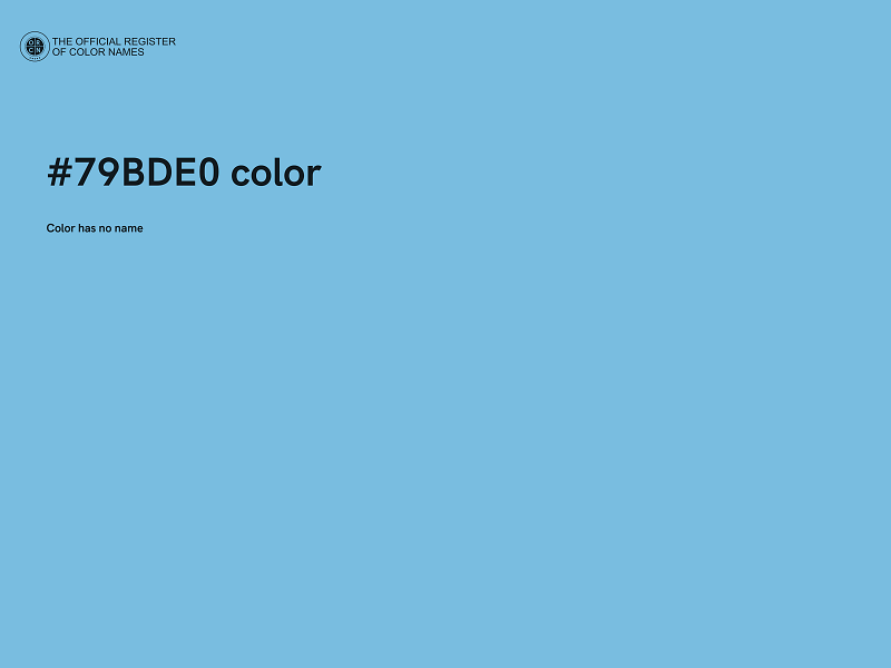 #79BDE0 color image