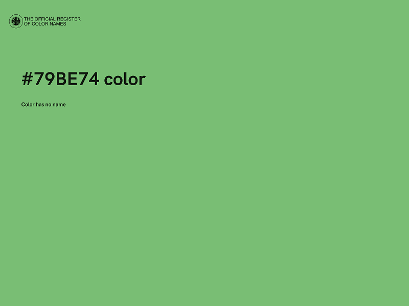 #79BE74 color image