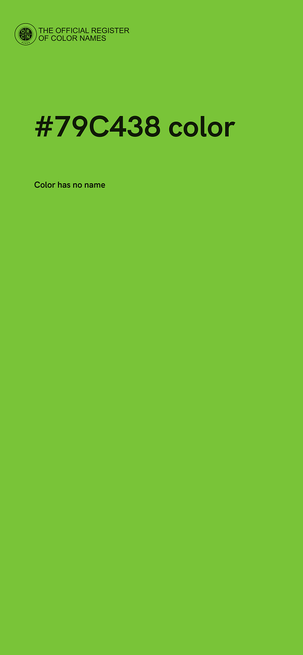 #79C438 color image