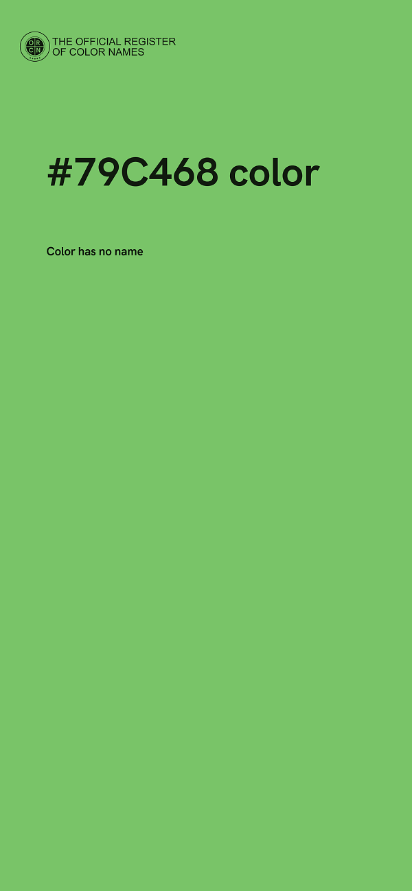 #79C468 color image