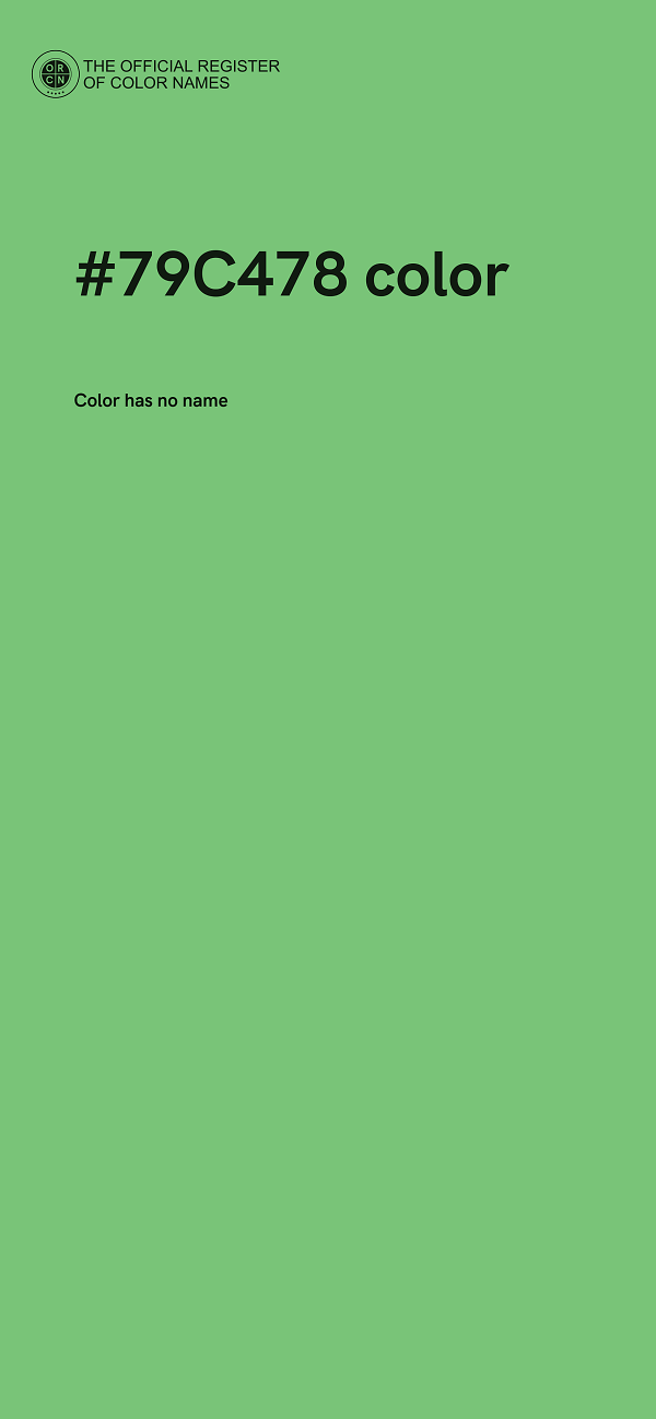 #79C478 color image