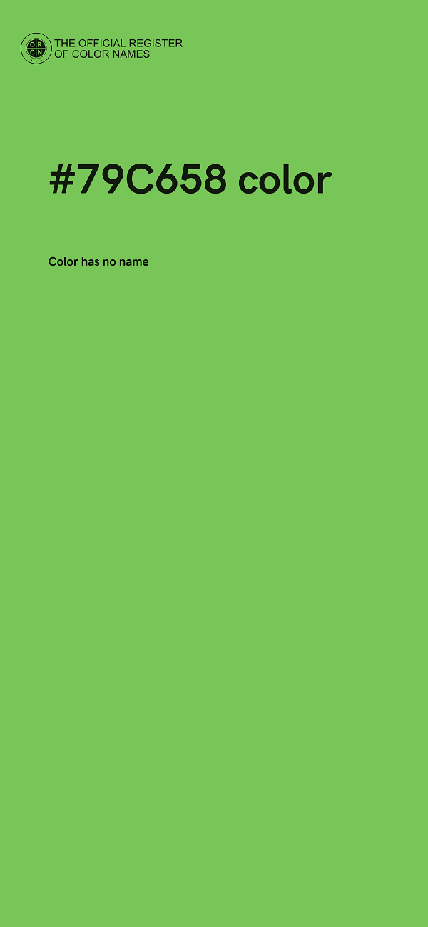 #79C658 color image