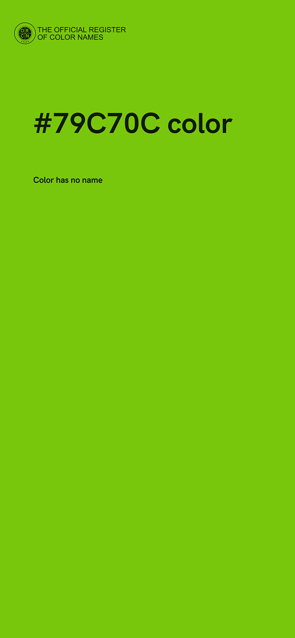 #79C70C color image