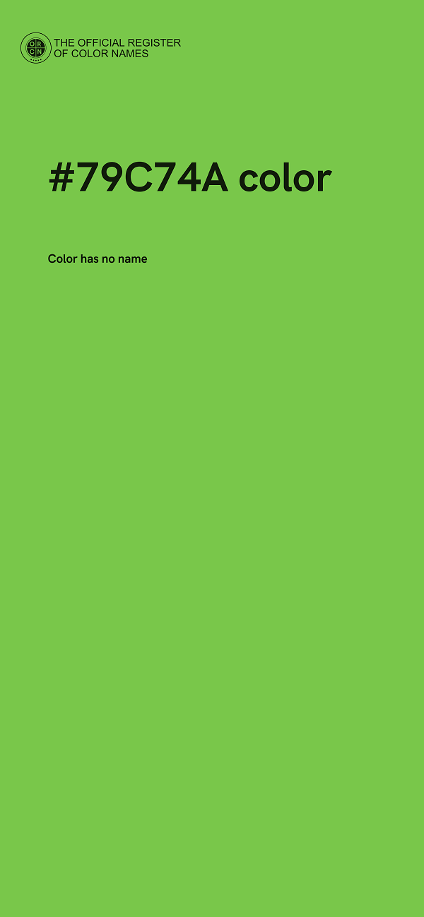 #79C74A color image