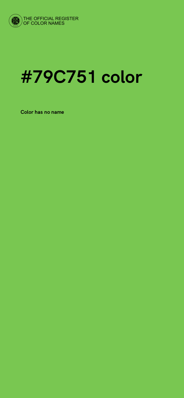 #79C751 color image