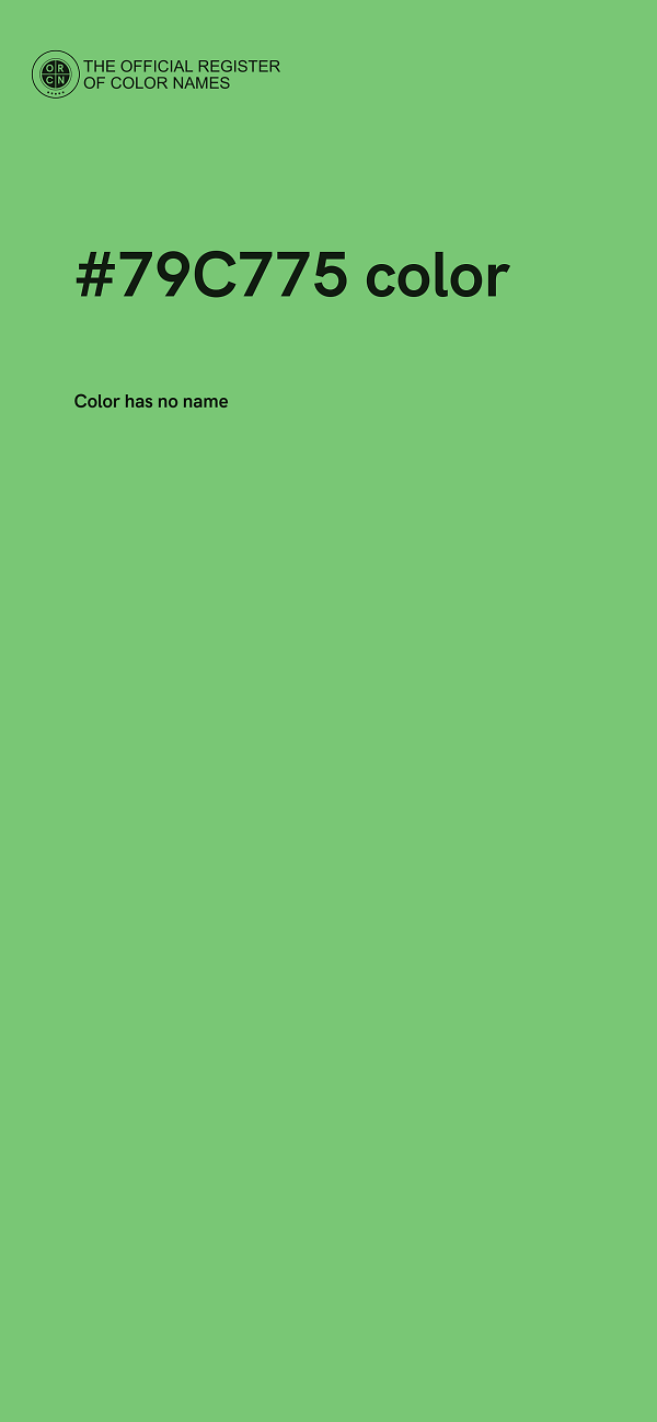 #79C775 color image