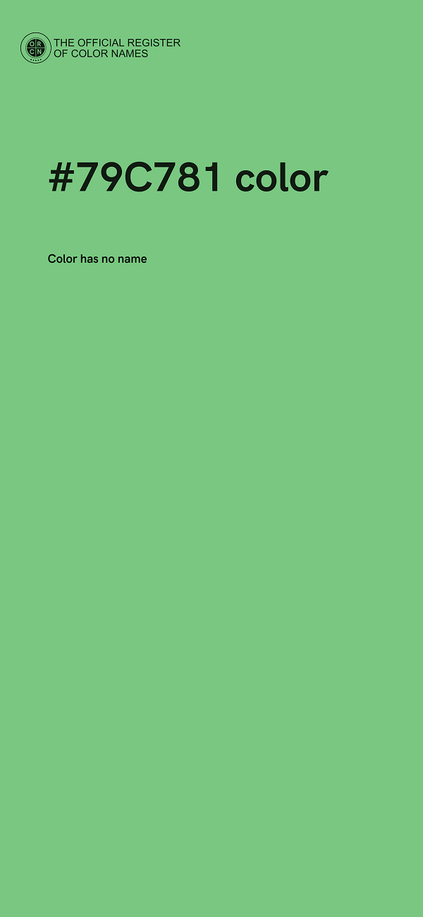 #79C781 color image