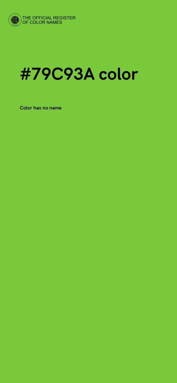 #79C93A color image