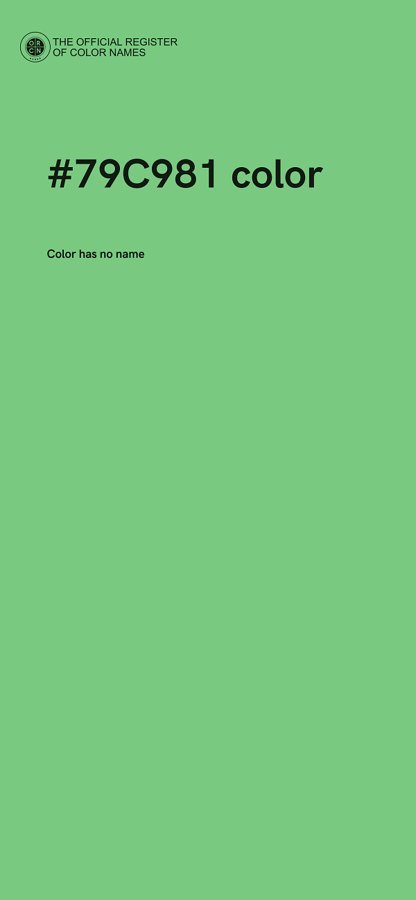 #79C981 color image