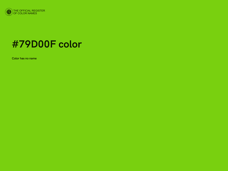 #79D00F color image