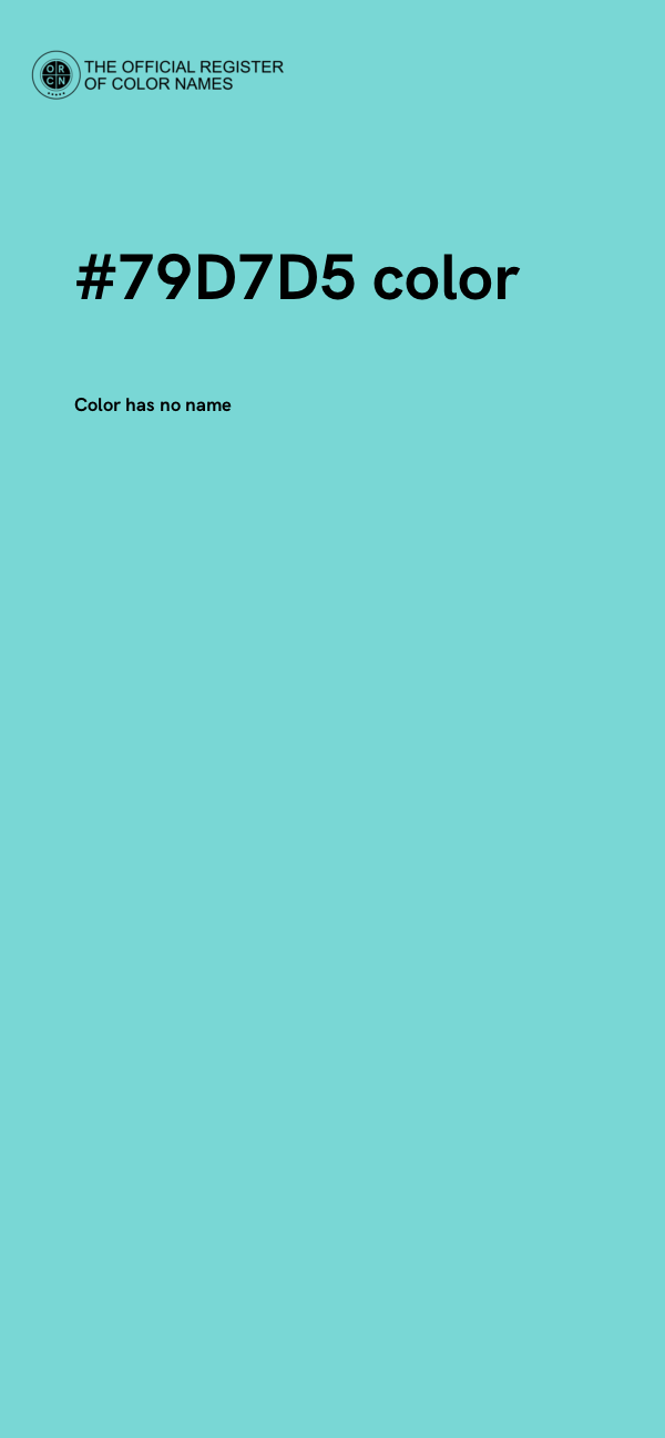 #79D7D5 color image