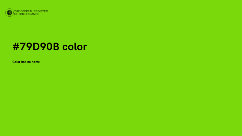 #79D90B color image