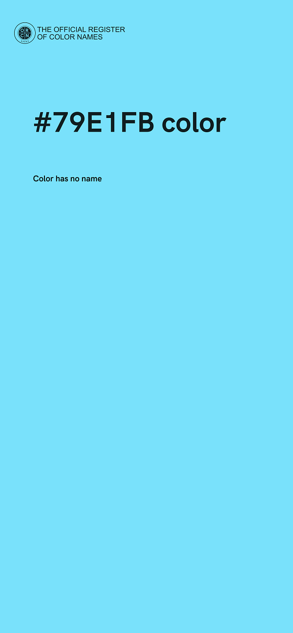 #79E1FB color image