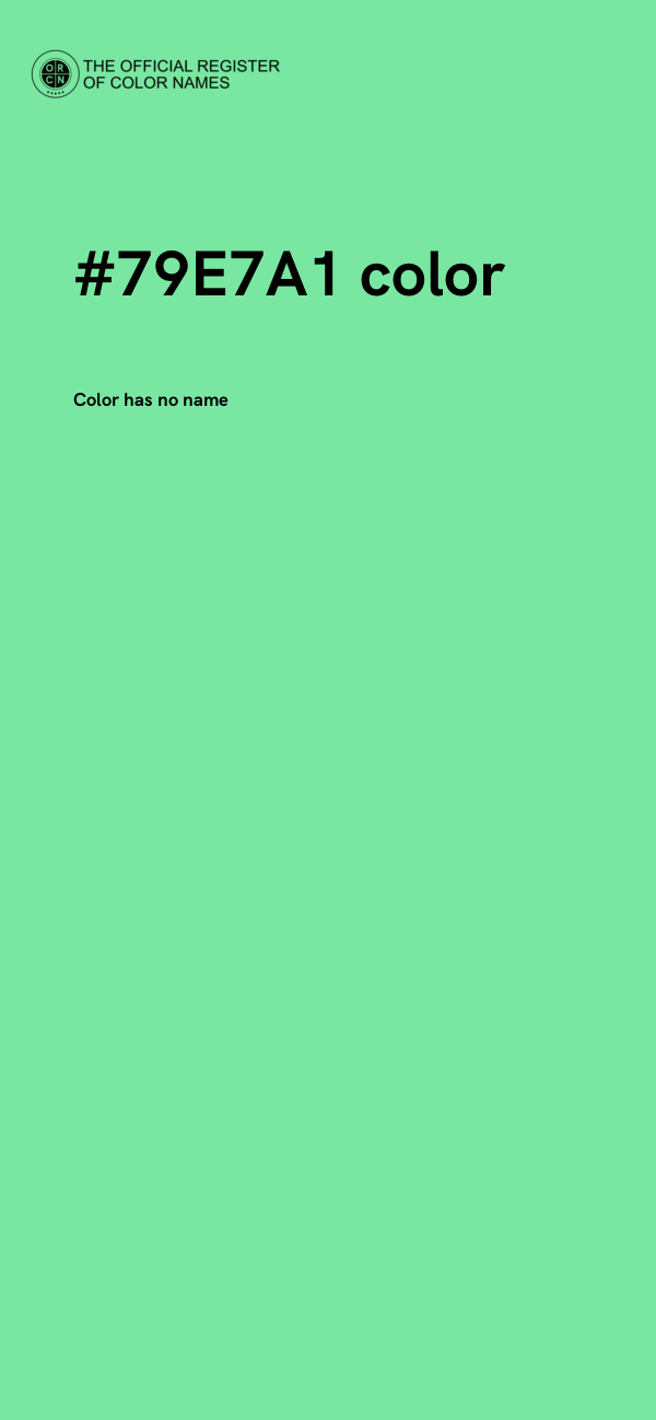 #79E7A1 color image