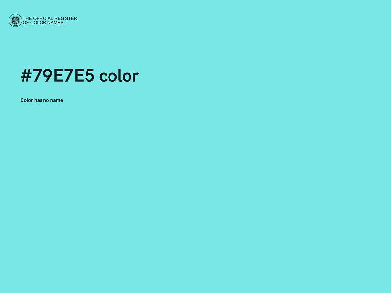 #79E7E5 color image