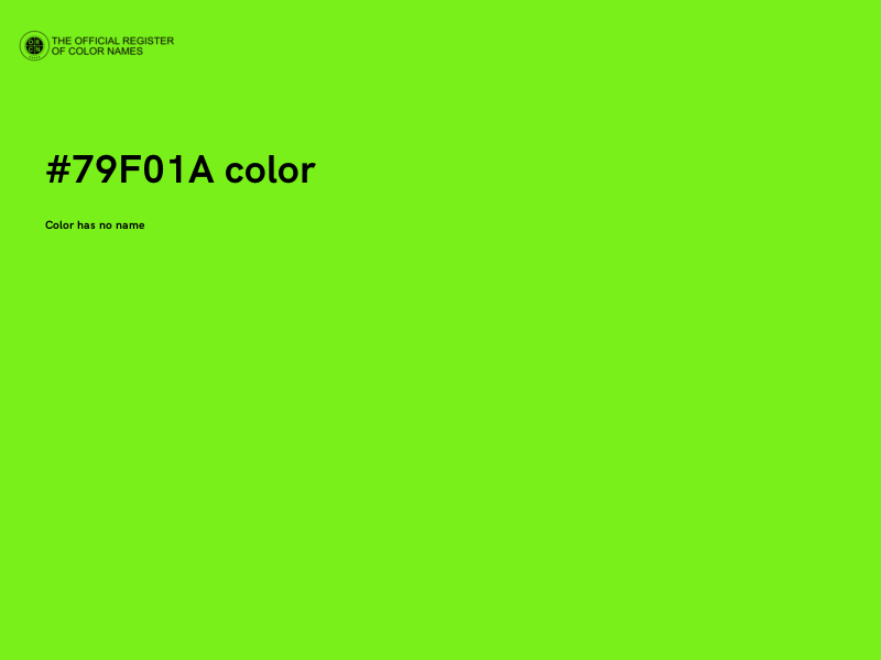 #79F01A color image