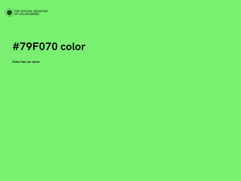 #79F070 color image