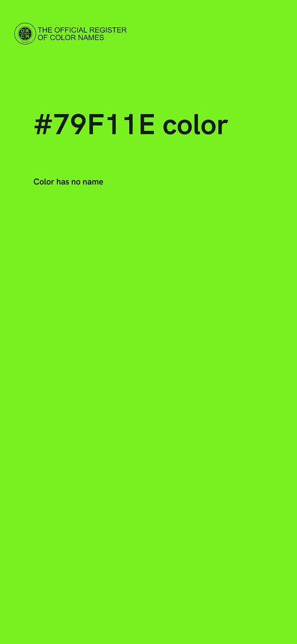 #79F11E color image