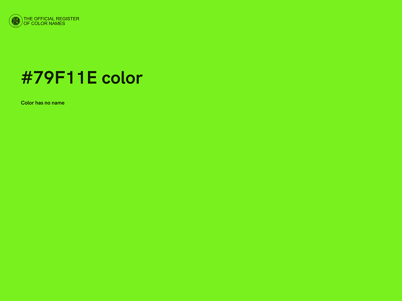 #79F11E color image