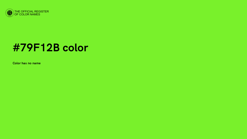 #79F12B color image