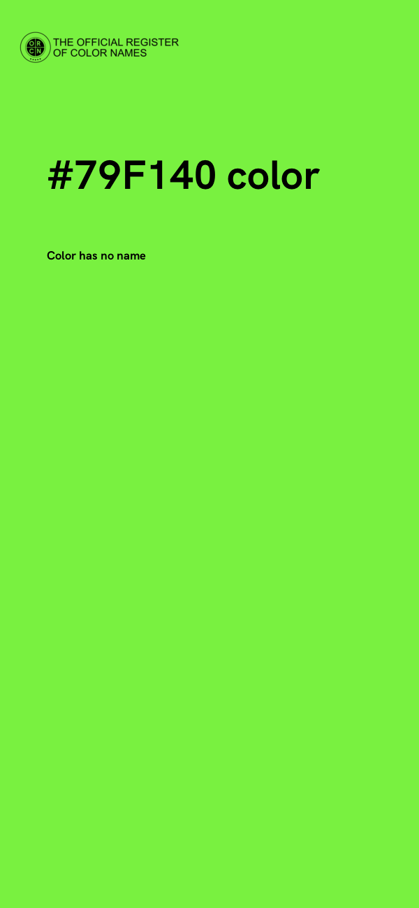 #79F140 color image
