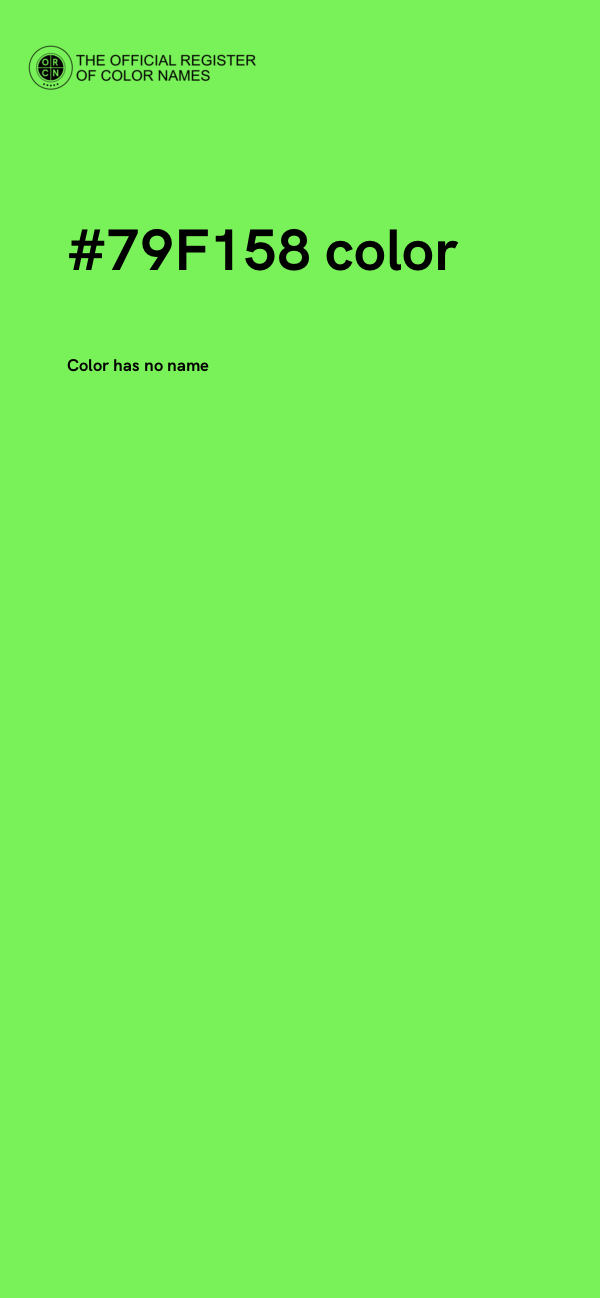 #79F158 color image
