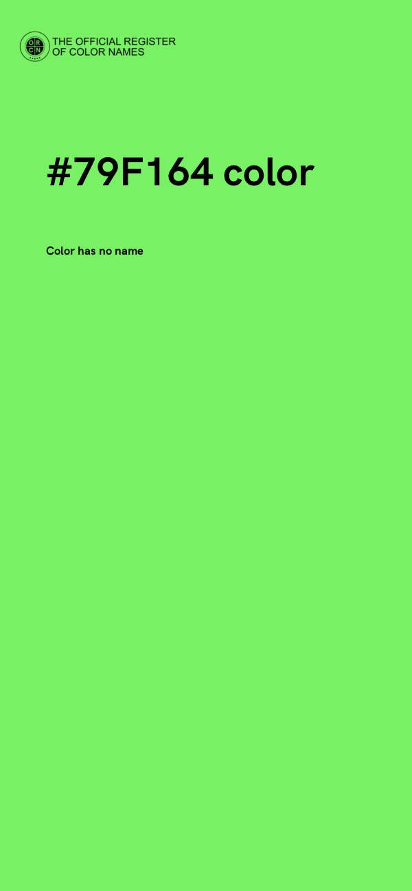 #79F164 color image