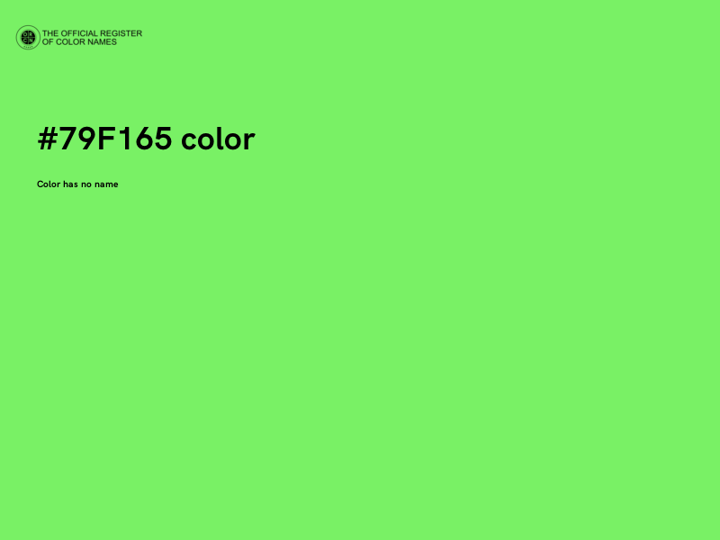 #79F165 color image