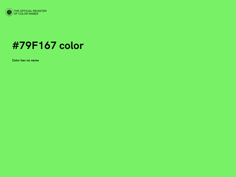 #79F167 color image