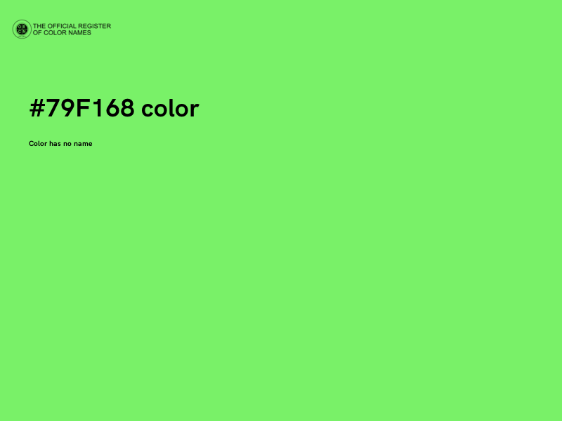 #79F168 color image