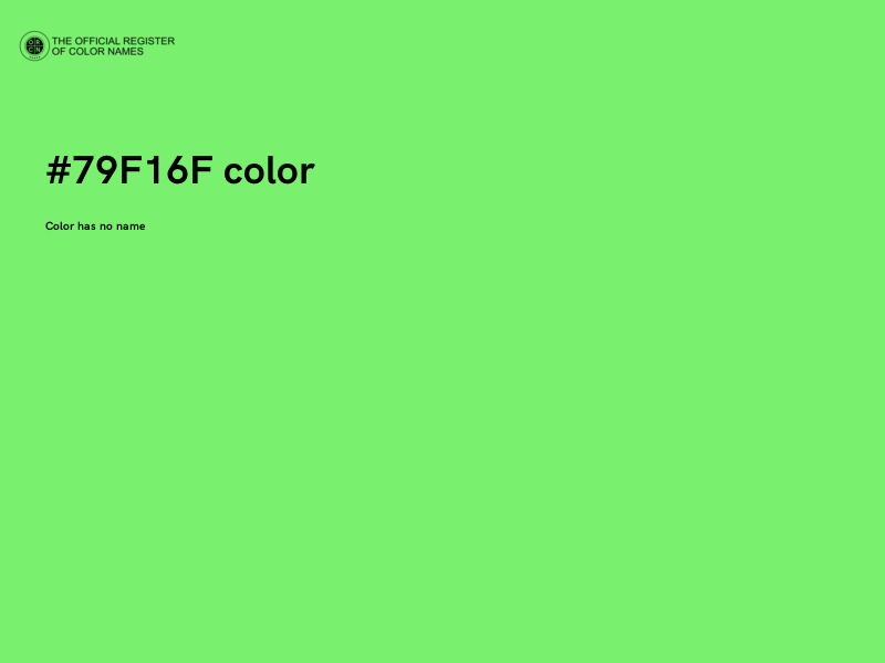#79F16F color image