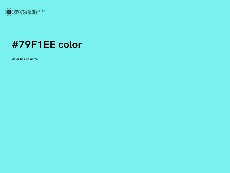 #79F1EE color image