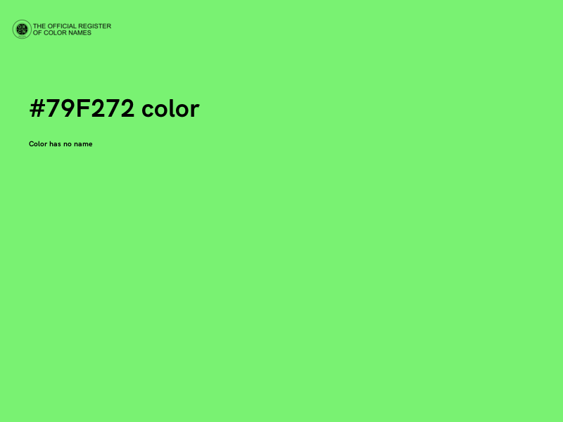 #79F272 color image