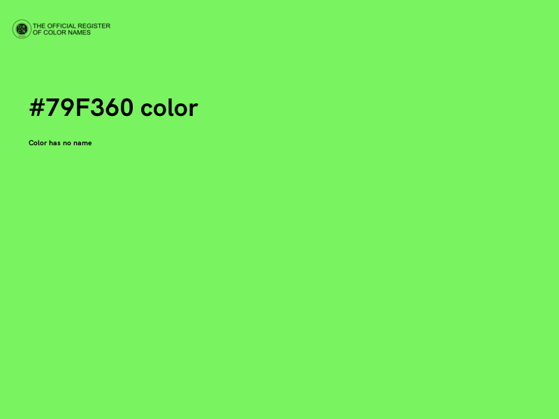 #79F360 color image